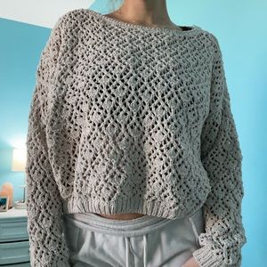knitted cropped sweater